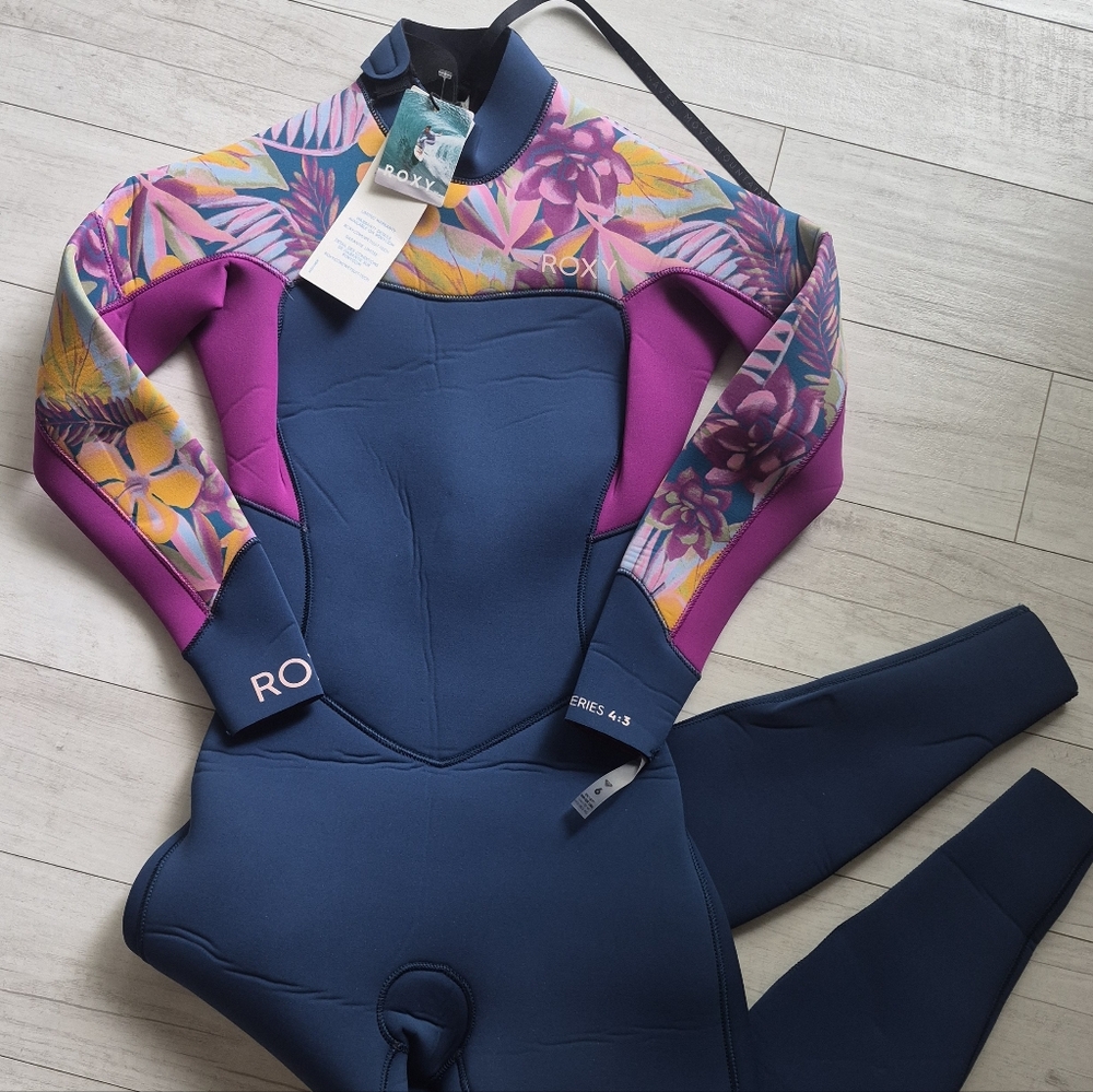 ROXY NEW 4/3 Swell Series GBS Back Zip Surf Wetsuit - Picture 2 of 14